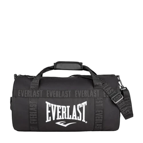 Unisex Barrel Bag Black/White One Size