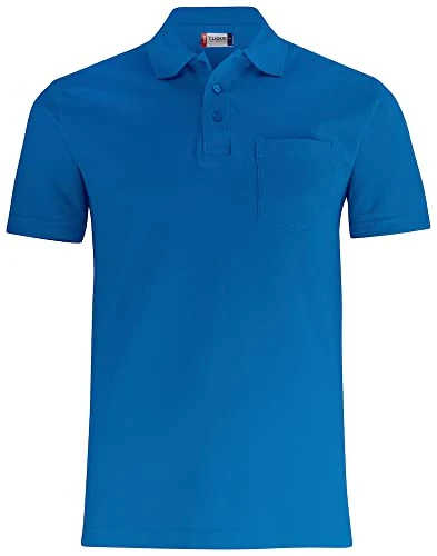 Unisex Basic W. Pocket Polo Shirt, Royal, S UK