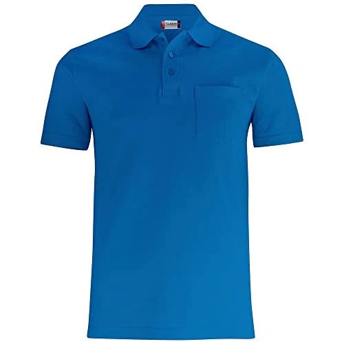 Unisex Basic W. Pocket Polo Shirt, Royal, XS UK