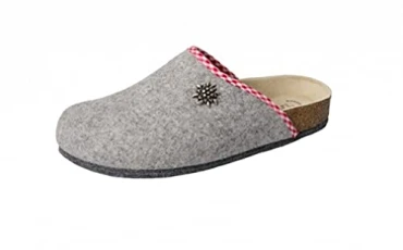 Unisex Bio-Hausschuh-Pantoffel Mule, Grey, 4 UK