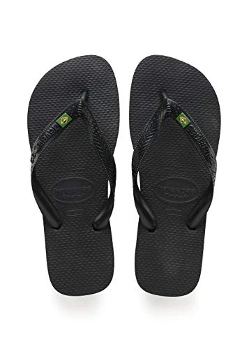 Unisex Brasil 4000032 Flip Flops, Black Black, 13 UK