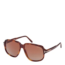 Unisex Brown Sunglasses 59mm