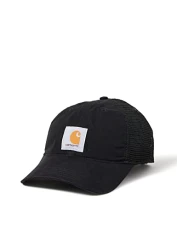 Unisex Canvas Mesh-Back Cap, Black, OFA Unisex Canvas Mesh-Back Cap, Black, OFA