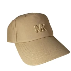 Unisex Embroidered Logo Baseball Cap - One Size Tan, Beige Unisex Embroidered Logo Baseball Cap - One Size Tan, Beige