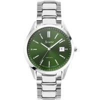 Unisex Everyday Green Dial Silver Watch - Silver