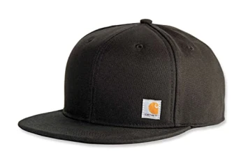 Unisex Firm Duck Flat Brim Cap, Black, OFA Unisex Firm Duck Flat Brim Cap, Black, OFA