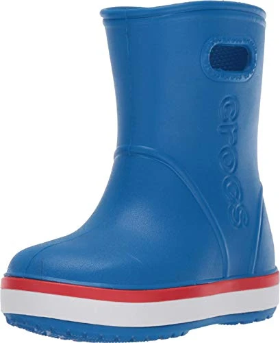 Unisex Kids Crocband Rain Kids' Wellington Boots, Blue Bright Cobalt Flame 4kd, 7 UK Child