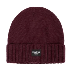 Unisex Knit Beanie Cap Hat Accessory Maroon Mens