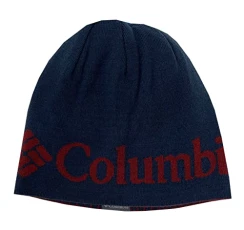 Unisex Maple Heights Reversible Hat Knitted Cap (Navy/red, One Size), Navy/Red, One size