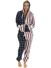 ® Unisex Onesie for Women USA Flag Print Zip Up Adult All in One 300 GSM Fleece Hooded Army Camo Jumpsuit Plus Size ® Unisex Onesie for Women USA Flag Print Zip Up Adult All in One 300 GSM Fleece Hooded Army Camo Jumpsuit Plus Size