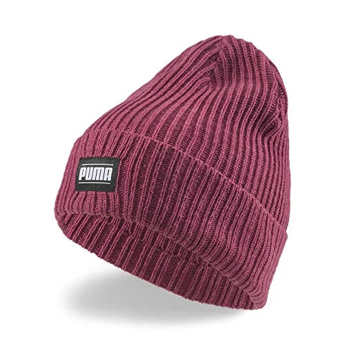 Unisex  Ribbed Classic Beanie, White, One Size UK