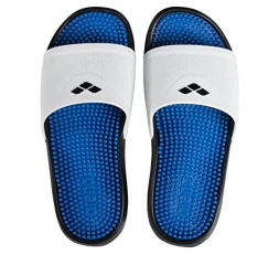 Unisex Sandals Footwear, White Cyan Black, 4 UK