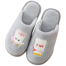Unisex Short Plush Slippers Womens Mens Kids Winter Warm Anti-Slip Cartoon Indoor House Shoes Light Unisex Short Plush Slippers Womens Mens Kids Winter Warm Anti-Slip Cartoon Indoor House Shoes Light