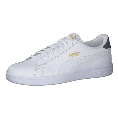 Unisex Smash V2 L Sneaker, White White-Peacoat Team Gold, 8 UK