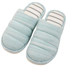 Unisex Stripes Memory Foam Slippers Womens Mens Winter Warm Anti-Slip Indoor House Shoes Green 27 Unisex Stripes Memory Foam Slippers Womens Mens Winter Warm Anti-Slip Indoor House Shoes Green 27