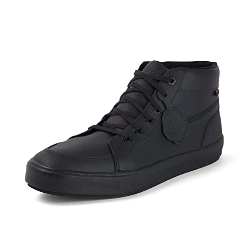 Unisex Tovni Hi Trainers | High-Top Classic Sneakers, Black, 8 UK