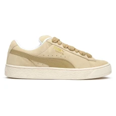 Unisex White/Beige Suede Trainers