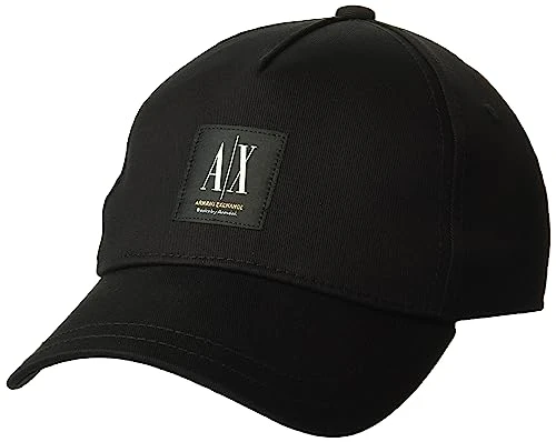 Unisex's Basics by Armani Hat Baseball Cap, Black, One Size