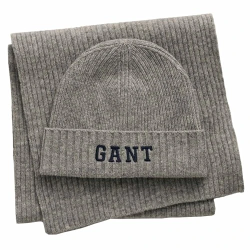 Unisex's Beanie Scarf Gift Set Hat, Grey Melange, One Size (Pack of 2)
