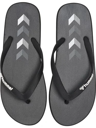 Unisex's Chevron Flip Flop Sandal, Black, 42