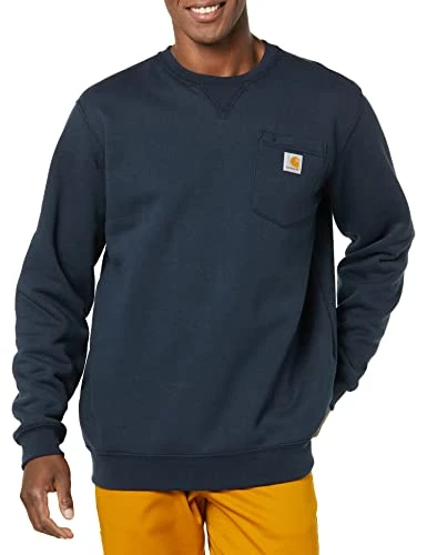 Unisex's Crewneck Pocket Sweatshirt, New Navy, XXXL