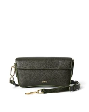 Unisex's Medium Pinch Crossbody Bag, Green Pine Pebbled Leather, M Unisex's Medium Pinch Crossbody Bag, Green Pine Pebbled Leather, M
