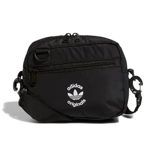 Unisex's Originals Puffer and Pouch Crossbody Bag Shoulder, Black/White, One Size
