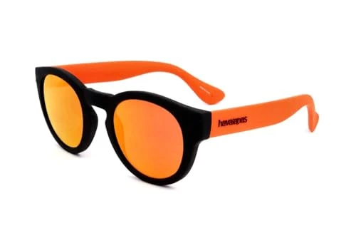 Unisex's TRANCOSO/M UZ QTB Sunglasses, Black Orange/Grey, 49