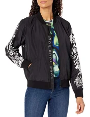 Unisex's Villains X Heidi Klum Cast Your Curse Bomber Jacket, Sublimation, S