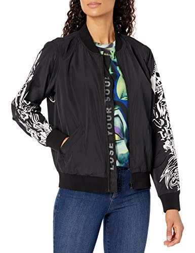 Unisex's Villains X Heidi Klum Cast Your Curse Bomber Jacket, Sublimation, S