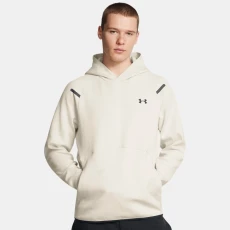 Unstoppable Fleece Mens Hoodie Summit White / Black Unstoppable Fleece Mens Hoodie Summit White / Black