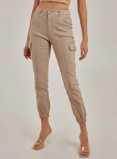 Utility Stretch Cargo Trousers  - 6  - STONE