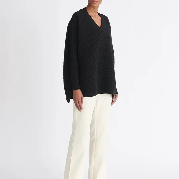 v-neck ribbed jumper