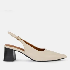 Vagabond Altea Leather Slingback Court Heels - White Vagabond Altea Leather Slingback Court Heels - White