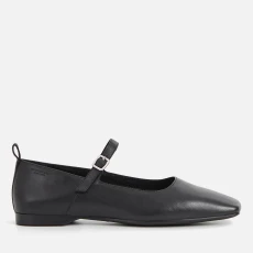 Vagabond Delia Leather Mary-Jane Flats - UK - Black Vagabond Delia Leather Mary-Jane Flats - UK - Black