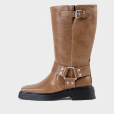 Vagabond Eyra Leather Harness Biker Boots - UK - Tan Vagabond Eyra Leather Harness Biker Boots - UK - Tan