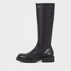 Vagabond Kenova Stretch Leather Knee High Boots - UK - Black Vagabond Kenova Stretch Leather Knee High Boots - UK - Black