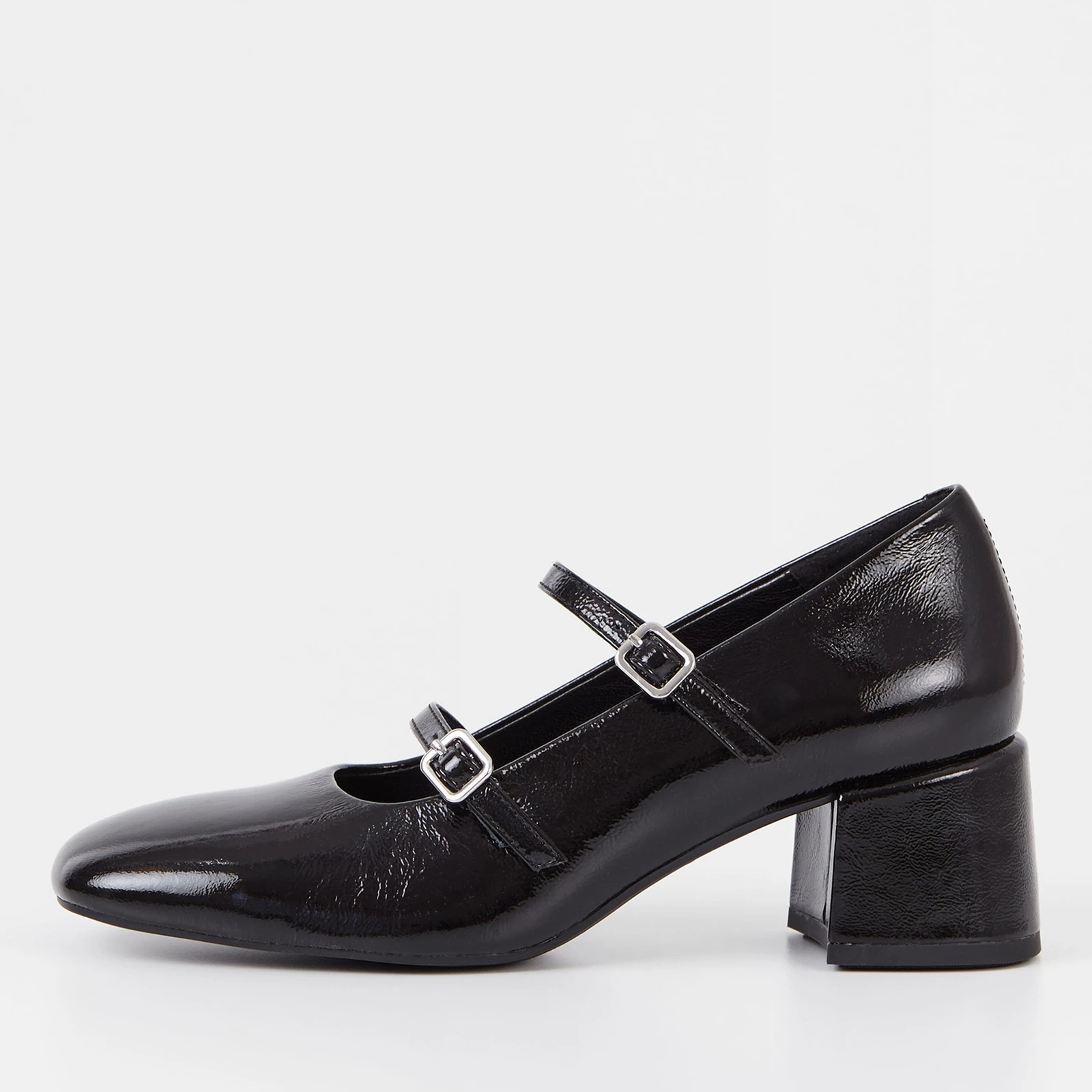 Vagabond Womens Adison Patent eather Heeled Mary Jane Shoes - UK - Black