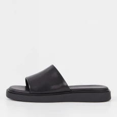 Vagabond Womens Connie Leather Slide Sandals - Black