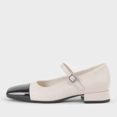 Vagabond Womens Debbi Leather Mary Jane Shoes - Beige