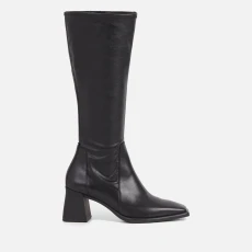 Vagabond Womens Hedda Leather Knee High Heeled Boots - UK - Black Vagabond Womens Hedda Leather Knee High Heeled Boots - UK - Black
