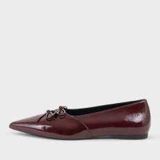 Vagabond Womens Hermine Patent Leather Pointed Flats - Red Vagabond Womens Hermine Patent Leather Pointed Flats - Red