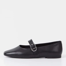 Vagabond Womens Jolin Buckle Leather Ballet Flats - UK - Black Vagabond Womens Jolin Buckle Leather Ballet Flats - UK - Black