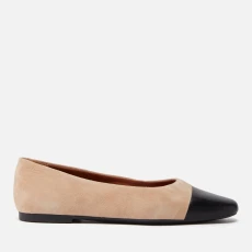Vagabond Womens Jolin Suede and Leather Ballet Flats - UK - Beige Vagabond Womens Jolin Suede and Leather Ballet Flats - UK - Beige