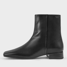 Vagabond Womens Mona Leather Flat Boots - Black