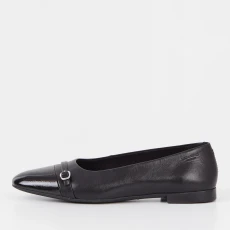 Vagabond Womens Sibel Full-Grain Leather Ballet Flats - Black