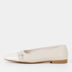 Vagabond Womens Sibel Leather Ballet Flats - White