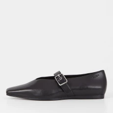 Vagabond Womens Wioletta Leather Pointed Flats - Black