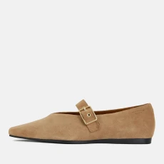 Vagabond Womens Wioletta Suede Pointed Flats - Black