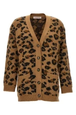 Valentino animalier cardigan Brown Size